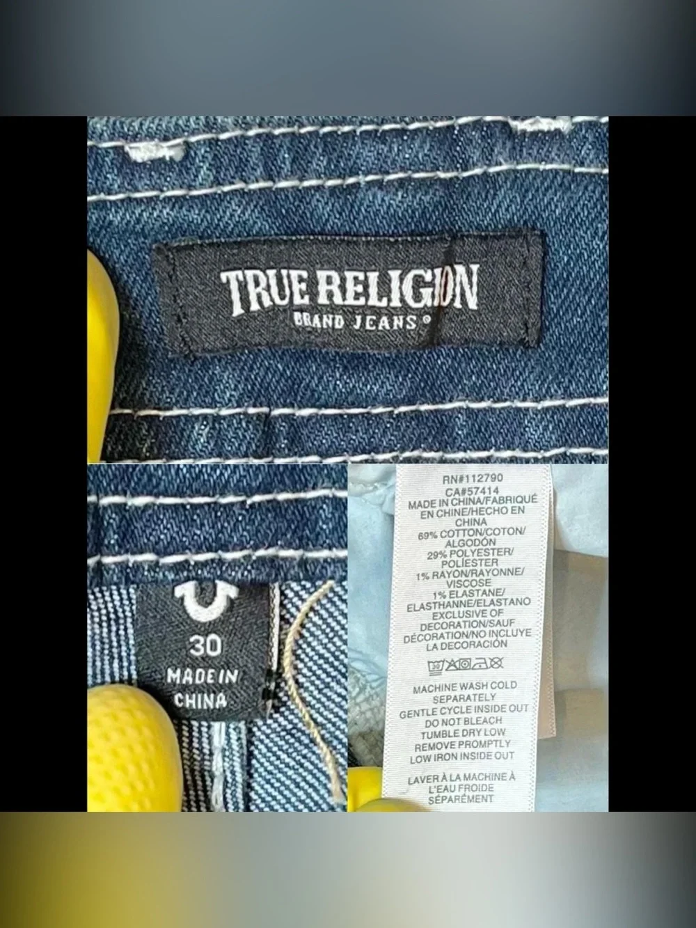 True Religion Denim Cargo Pants Men’s Size 30 Medium Amber Nights Wash NWT